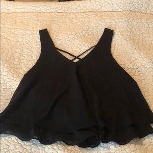 Super cute black flowy dress/partying tank